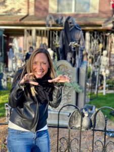 Woman at cemetery Scary Thoughts